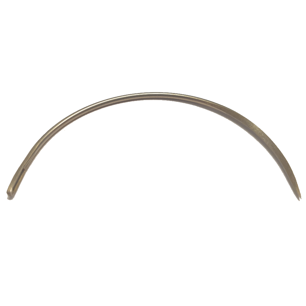 Ledernadel, gebogen, Dreikantspitze 75 mm (903-75), Garniernadel, VE 1 Stück, UV Brief 12