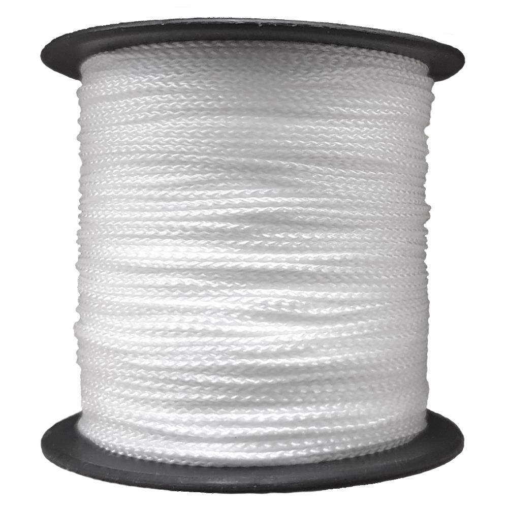 Perlonfaden, geflochten 1.0 mm, weiß, Rolle 100m, VE 1 Rolle(n), UV 10 Stück