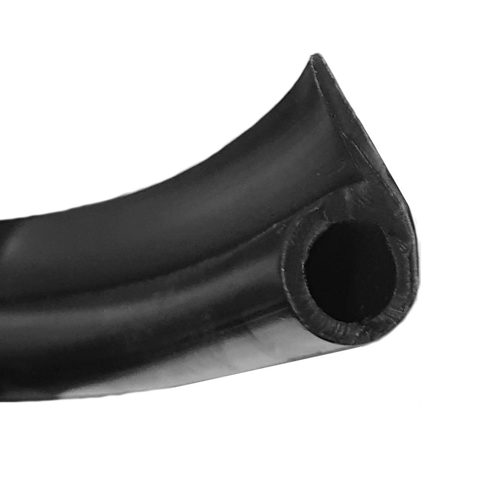 Kunststoff-Bourlets 14 mm, Schlauchkeder mit 12 mm Fahne, schwarz, Rolle(n) 50 m, 14453-149