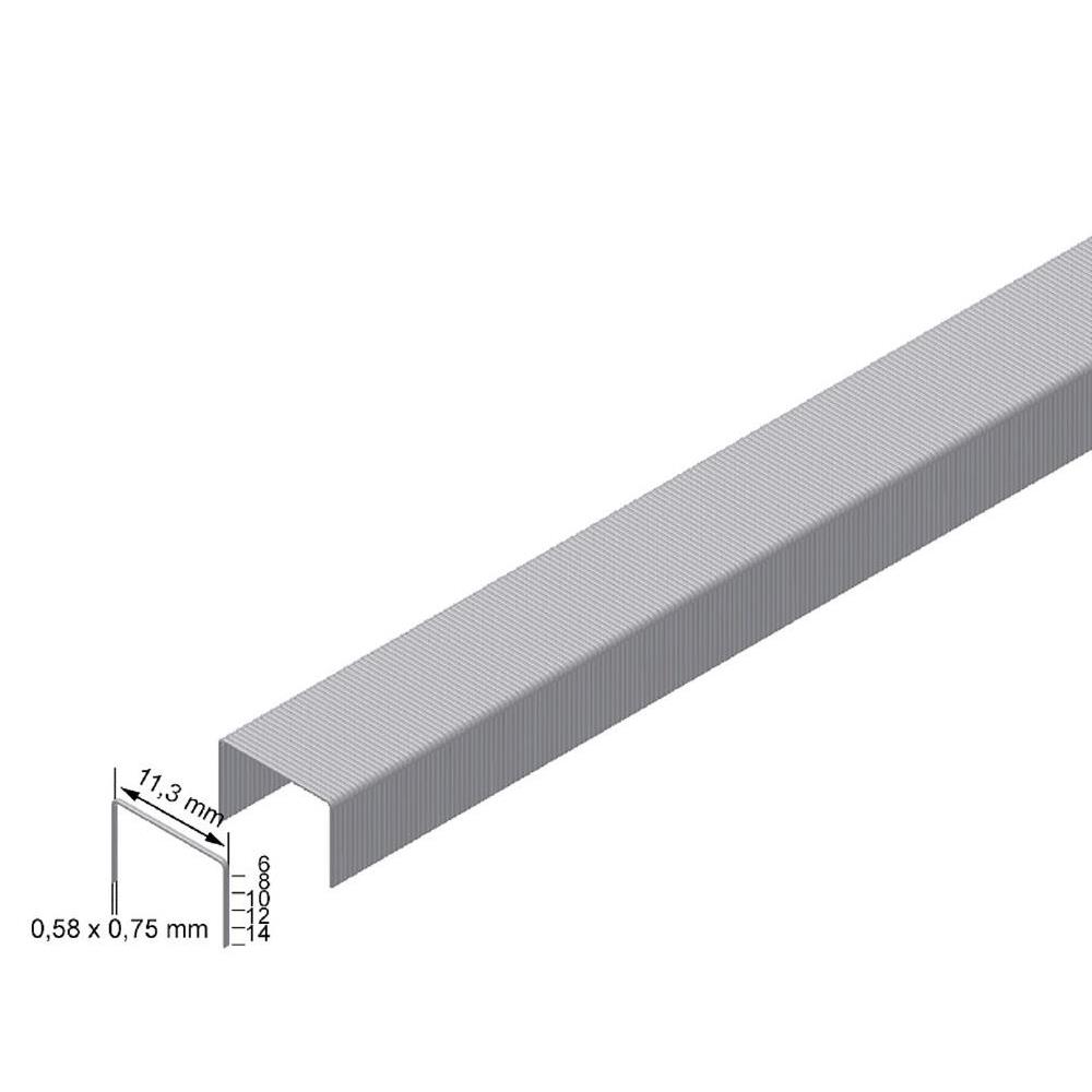 Prebena Heftklammern Typ VX (Rapid 530), CNK - verzinkter Stahl (Wolfcraft 053), VE 6 mill