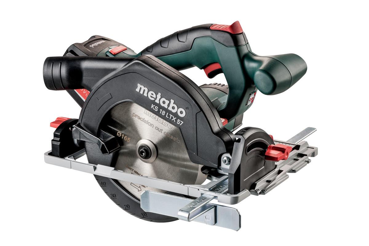 Metabo Akku-Handkreissäge 18 Volt mit Akkus, Ladegerät und Box, KS 18 LTX 57