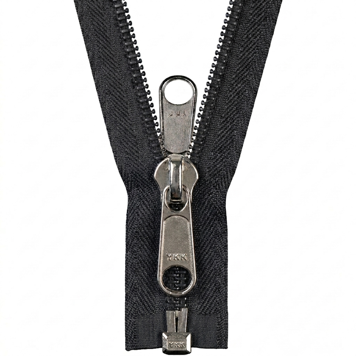 YKK teilbar, Spirale, grau 182, 100 cm, Metallsteckteil, 10mm, Band 40mm, Doppelgriff (10CF open)