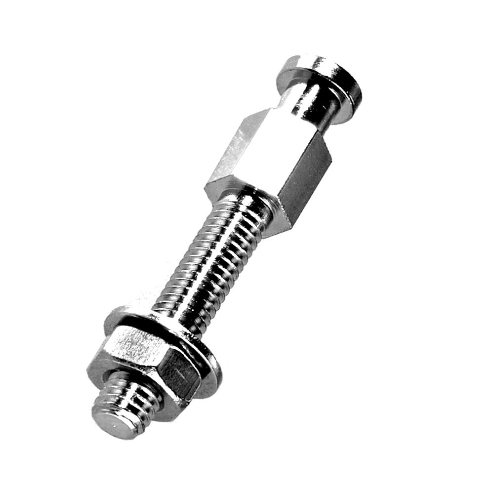 Minax Gewindeschraube M4x20mm Höhe, Messing vernickelt, VE 1 Stück, UV 100 Stück