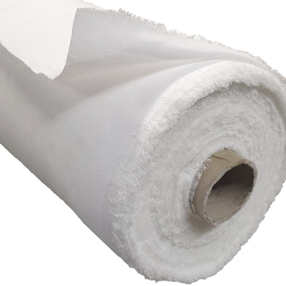 Poly-Satin, feste blickdichte Qualität, rohweiß, 100 % Polyestergewebe, VE 5 lfm, Rolle ca. 40m