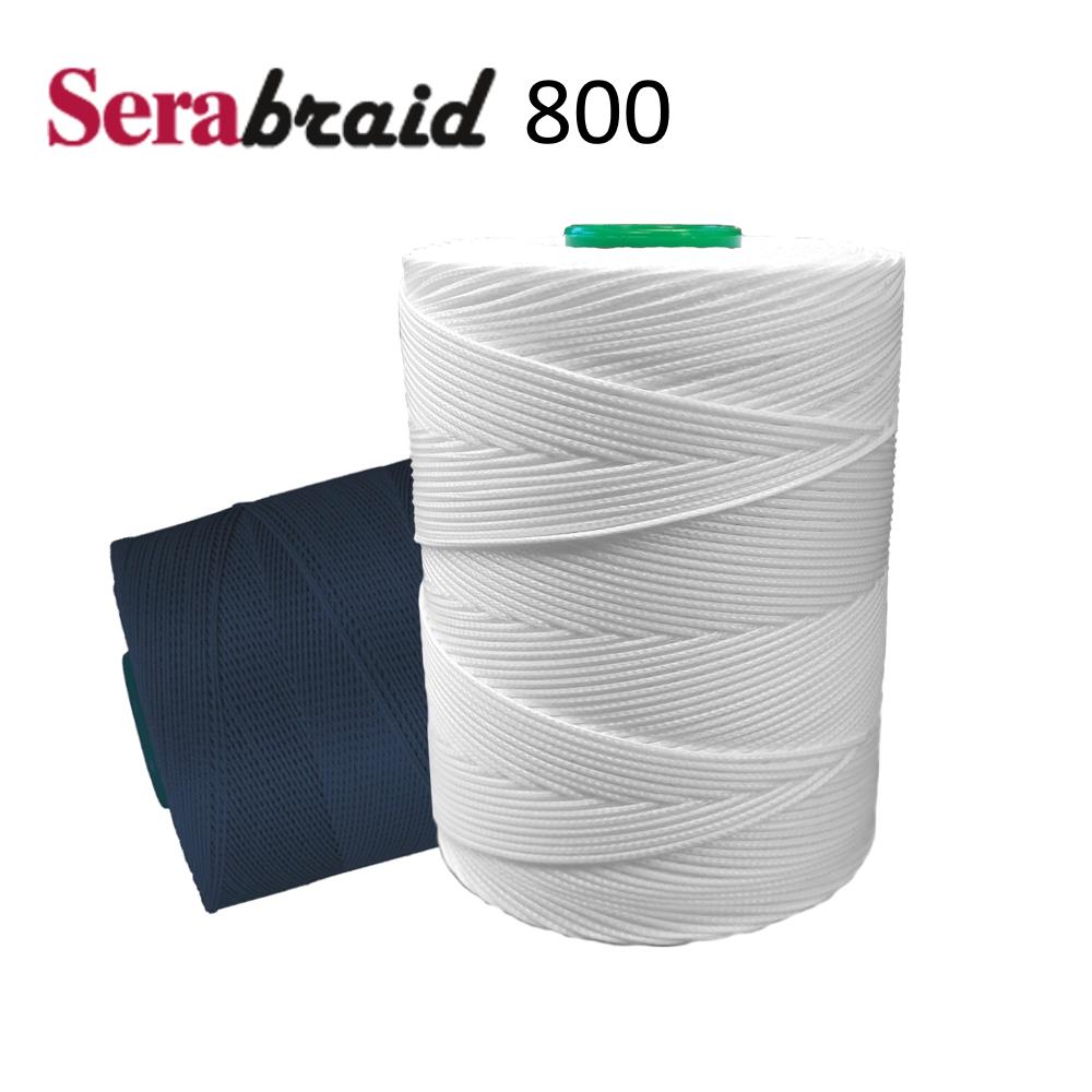 Serabraid 800 T90 gewachst, 700m TEX 450, schwarz (4000), VE 1 Rolle(n), UV 6, Handnäh-/Knopffaden