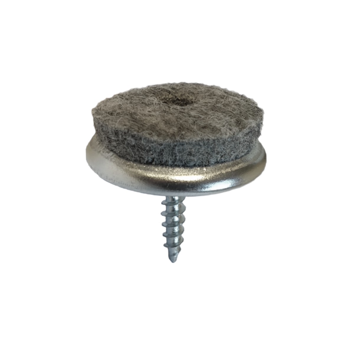Filzgleiter 67/28 mm Durchmesser, Schraubgewinde, Metall, Eisen, VE 100 Stück