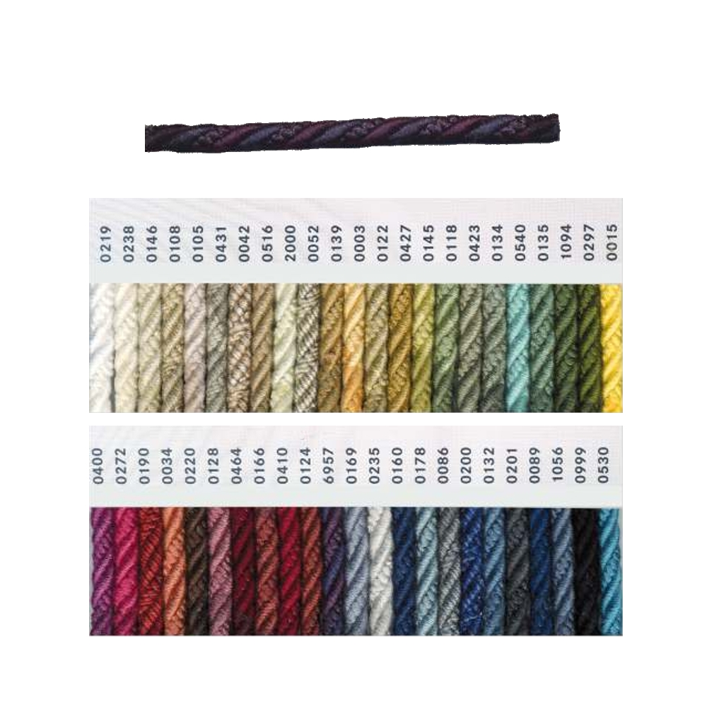 Möbelkordel (3263) Zellwolle, 6 mm Durchmesser, diverse Farben, VE 1 lfm, UV 25m
