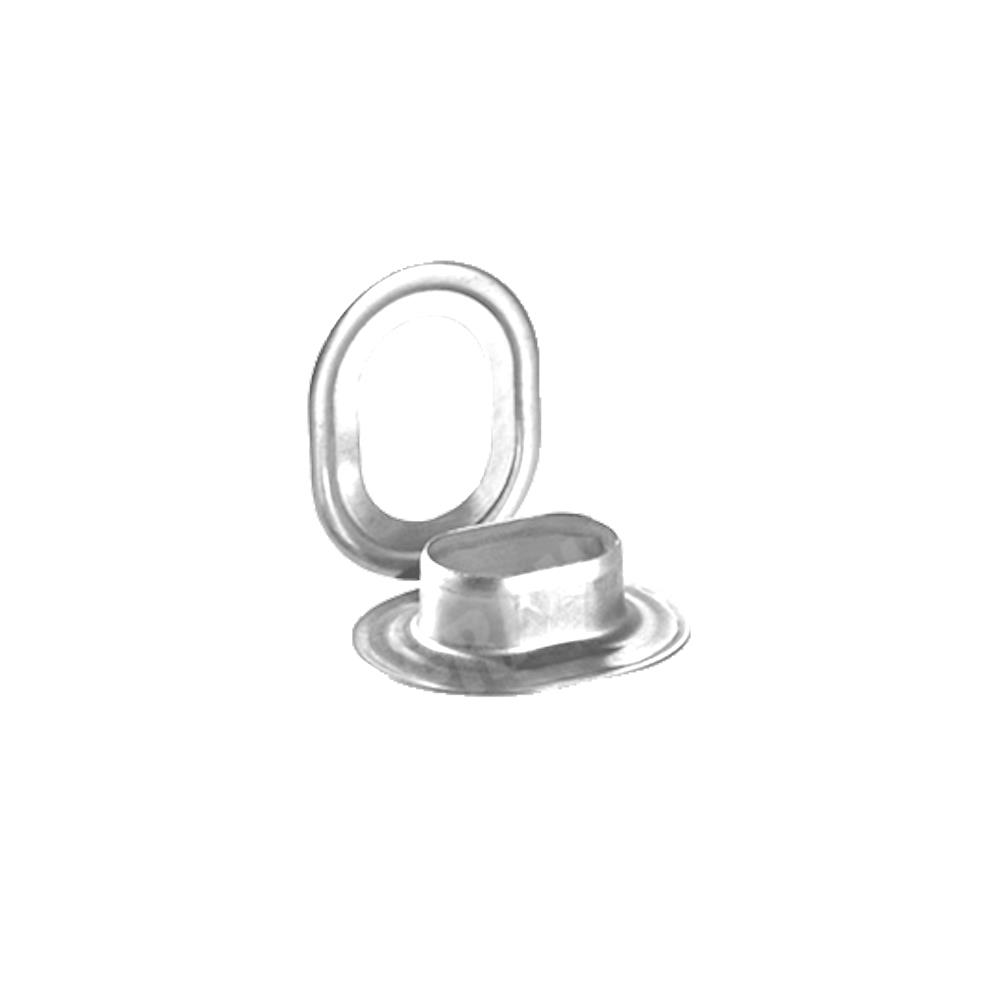 Ovalösen mit Scheibe, vernickelt, 17 x 11 mm, VE 100 Stück (01.0217.12)