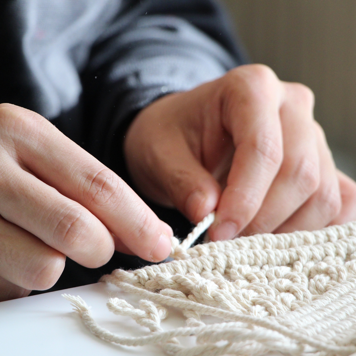 Makramee, geflochtene Baumwoll-Rundschnur, 3mm, weiß, Rolle(n) 800 m, hochwertige Zugkordel, Baumwollkeder, Watteschnur