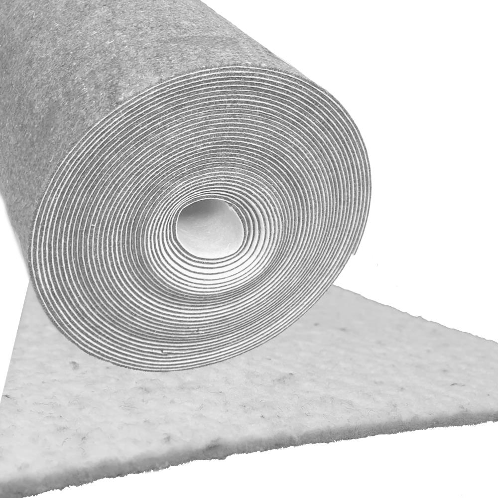 Filzmatte weiß, 100 cm breit, 1.000g/m2, Polsterfilz, ab lfm 5m, Rolle 25m