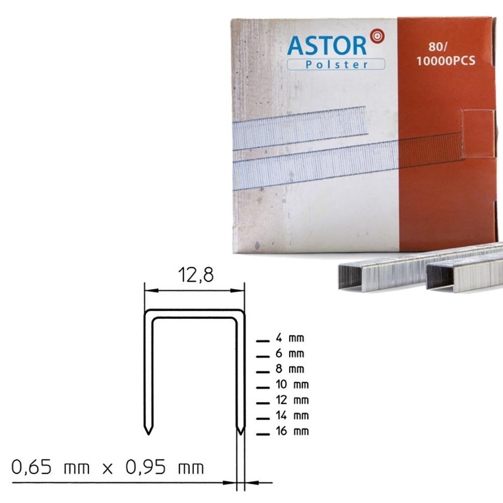 Astor Heftklammern Typ 80 Typ A, 380 Astor Heftklammern Typ 80 Typ A, 380