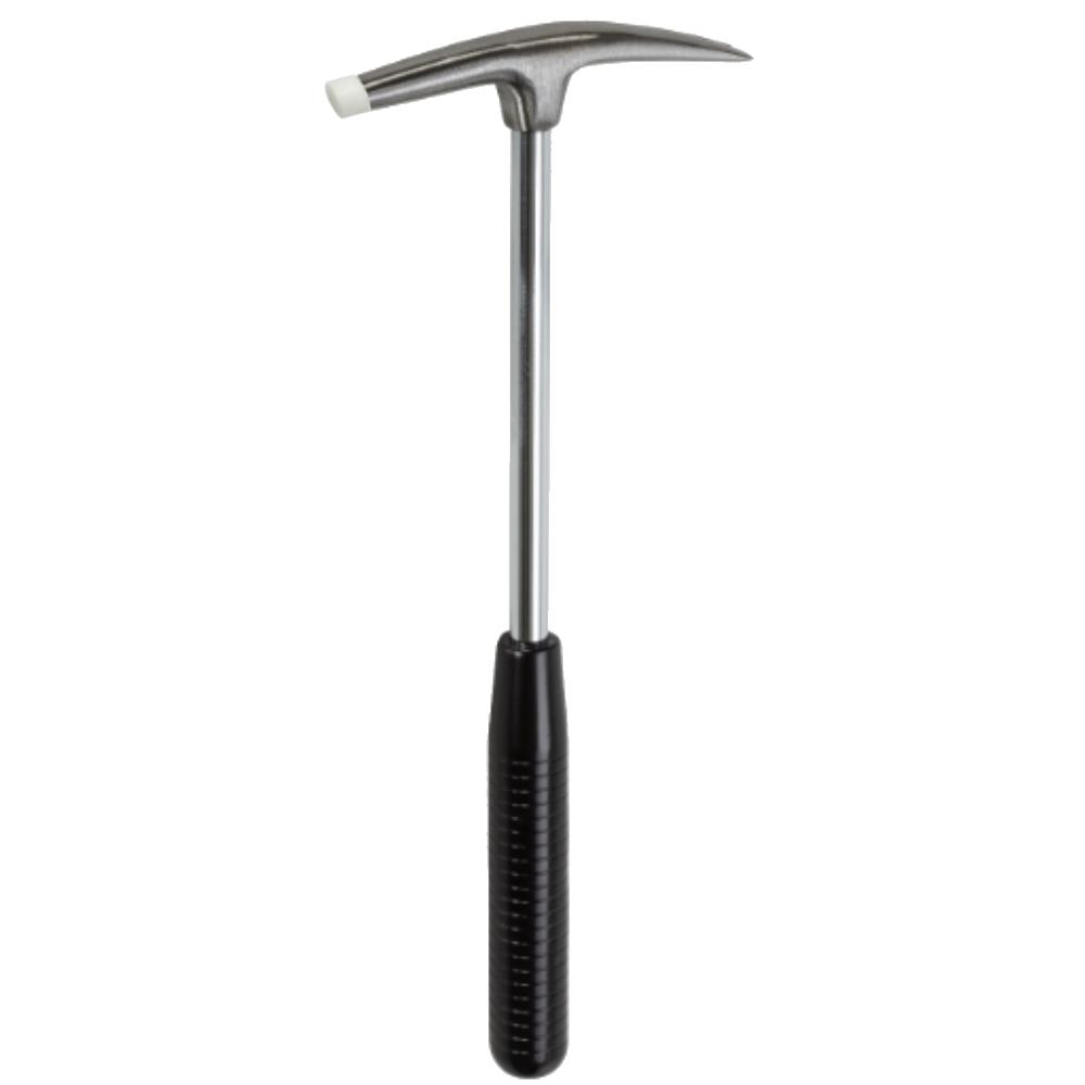 Polsterhammer mit Plastikkopf für Ziernägel, Metallstiel, 12 mm Kopf, Tapezierer