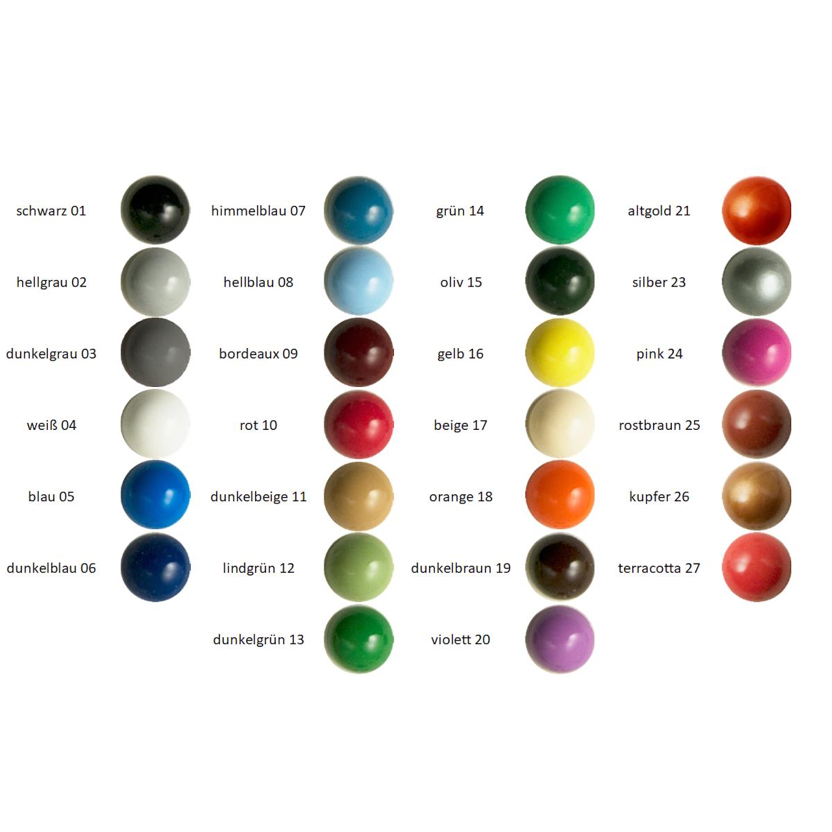 Ziernägel aus Kunststoff, rot-10, 1000 Stück, Plastikkopf 10,0 mm, Stift 12 mm