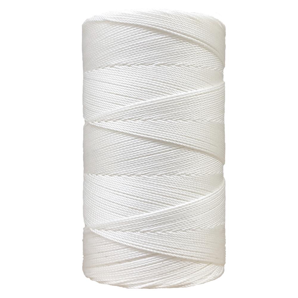 Knopffaden, 2-fach, 1mm, gewachst 700 m, weiß, Abheftfaden, Polyester, VE 1 Knäuel, UV 10 Stück