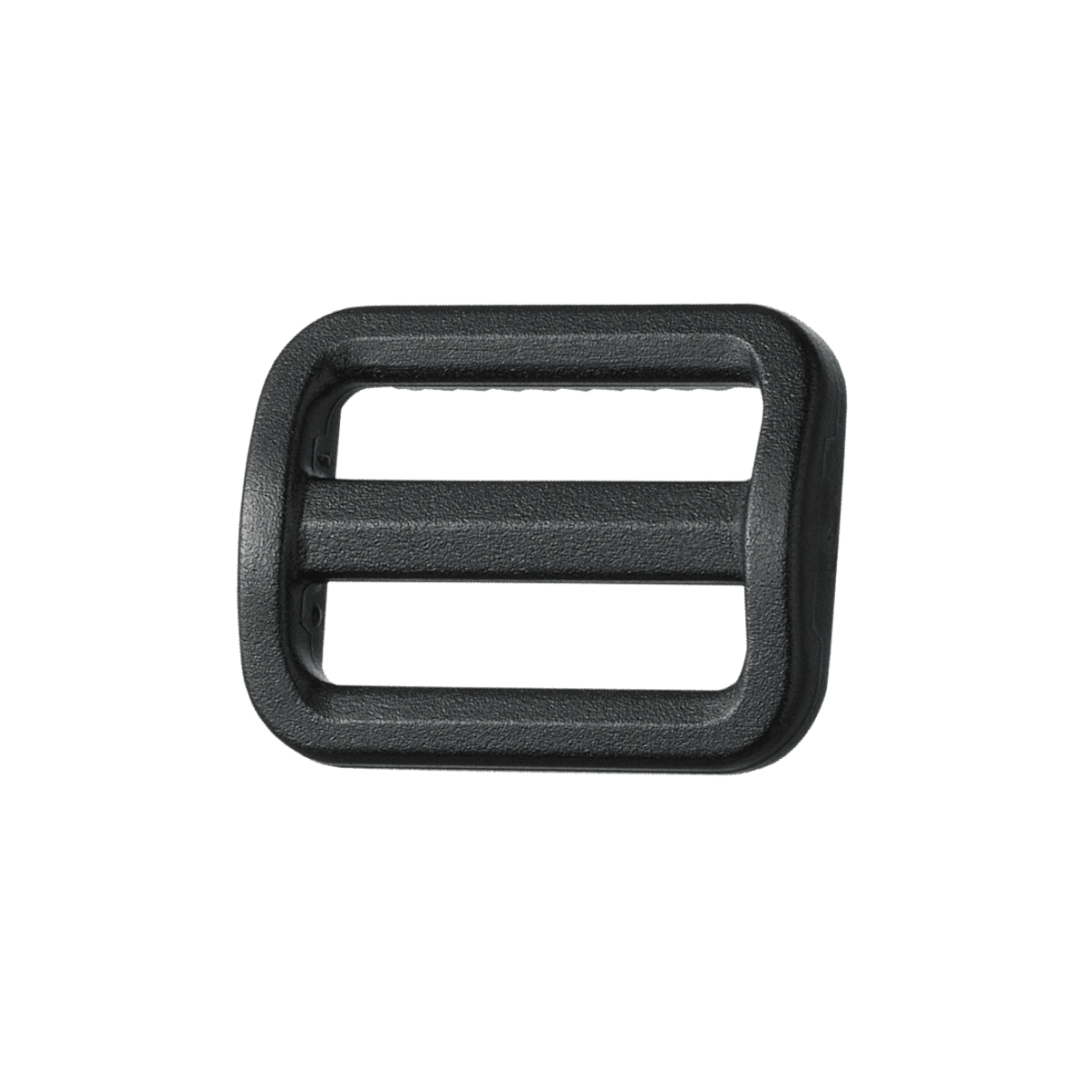 YKK Schiebeschnalle Kunststoff, 2-teilig, schwarz, Gurtbreite 20mm, je Paket, 100 Stück, YKK LA-S / LA20S, Leiterschnalle, 3-Stege-Versteller