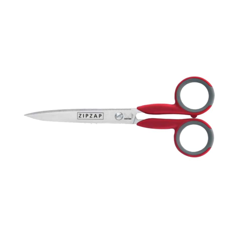 Kretzer Zipzap 6 Zoll Universalschere, Länge 15 cm, 782015, rot-schwarzer Kunststoffgriff