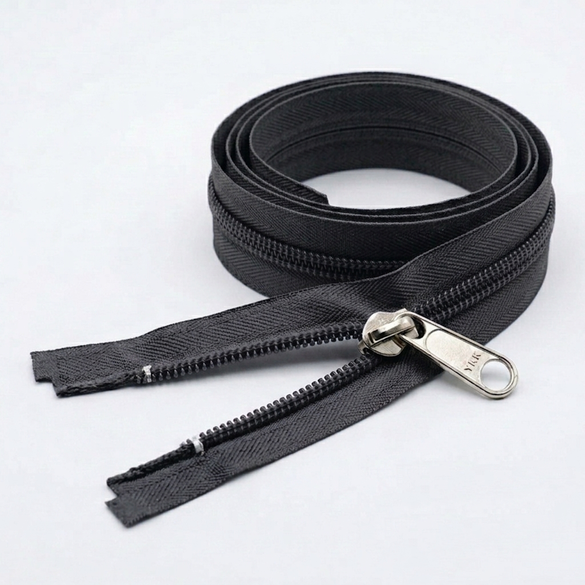 YKK teilbar, Spirale, grau 182, 100 cm, Metallsteckteil, 10mm, Band 40mm, Doppelgriff (10CF open)