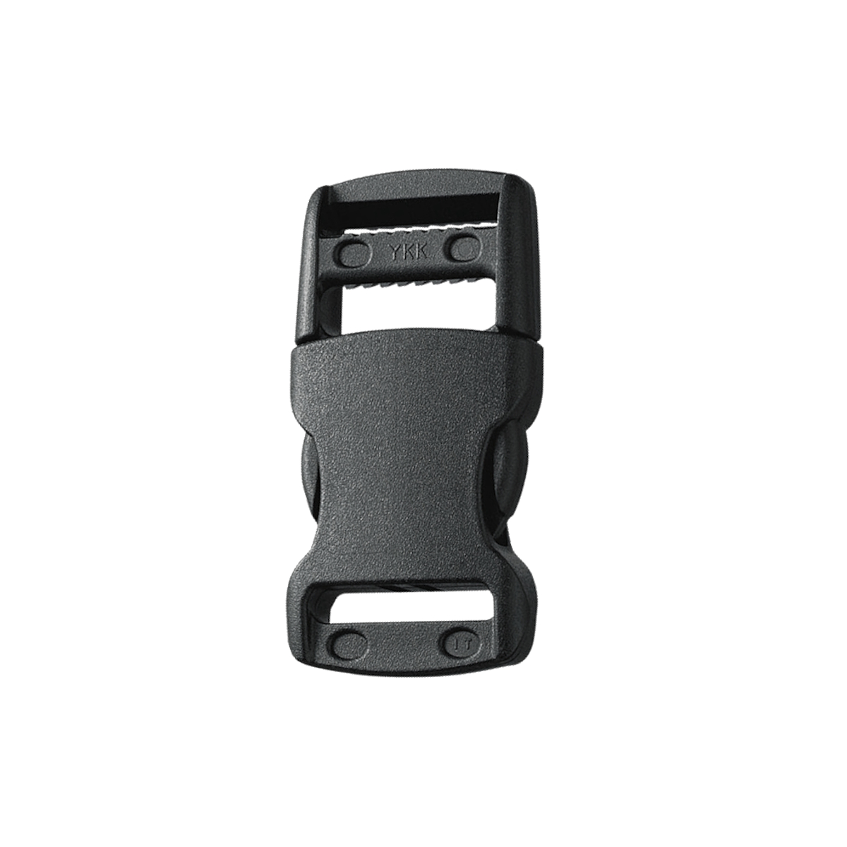 YKK Steckschnalle Kunststoff, 1-fach, Gurtbreite 25 mm, je Paket, 100 Stück, YKK LB-R / LB25R, Gutschloss seitlich lösbar, Verstellschnalle