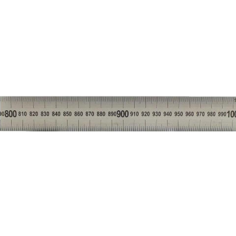Lineal aus Stahl, 150 cm lang, 4 cm breit, 2 mm stark, beidseitige Skalierung, Edelstahl