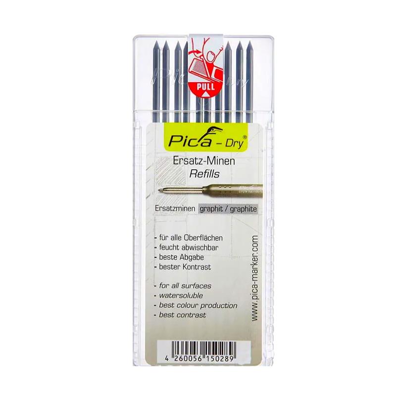 PICA - Dry Marker Ersatzminen graphit, VE 10 Stück, UV 10 Pakete
