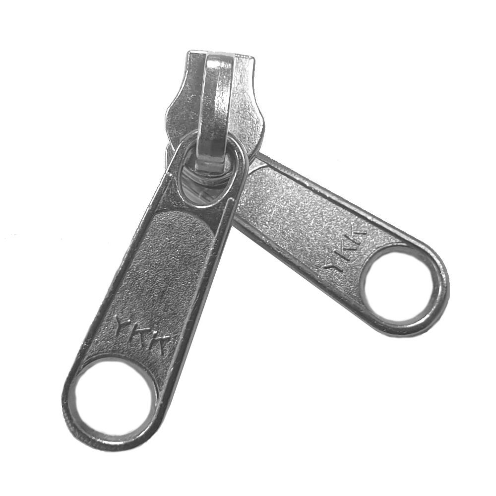 Doppel-Schieber YKK-Reißverschluss, 10er Kette, SpiraleCF Metall, Typ 10mm, VE 1 Stück, UV 100 Stück