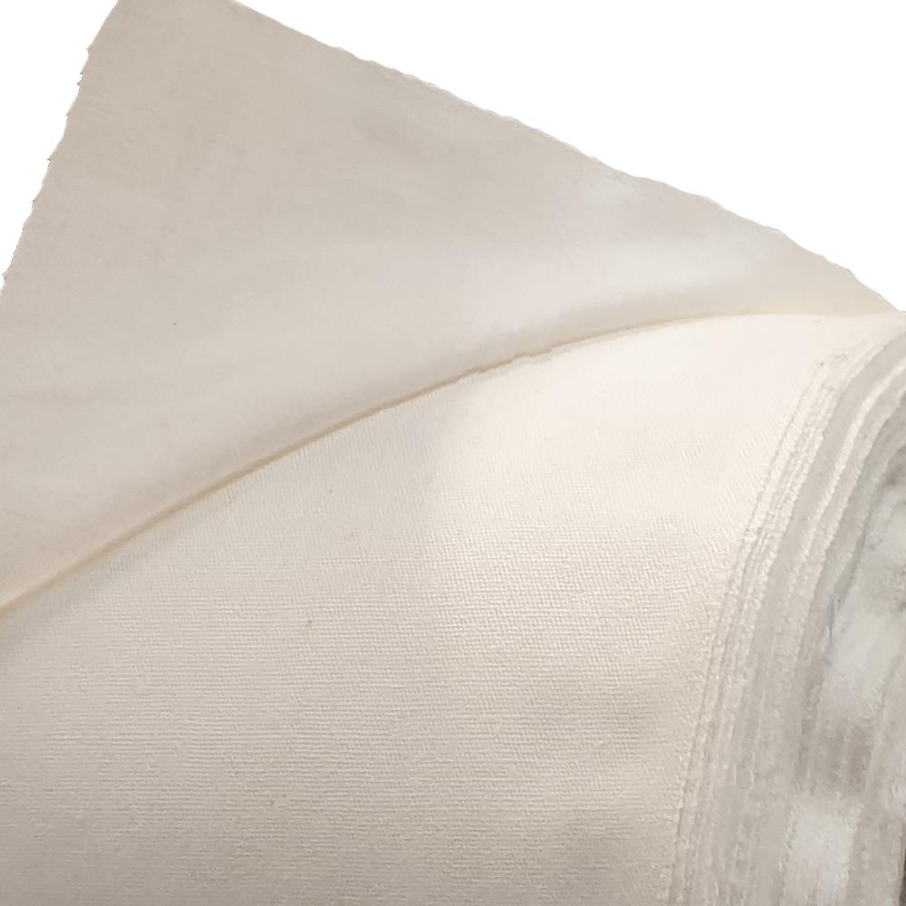 Baumwoll-Inlett für Kissenhüllen, 160cm, rohweiß, fester dichter Stoff, VE 5 lfm, Rolle ca. 40m