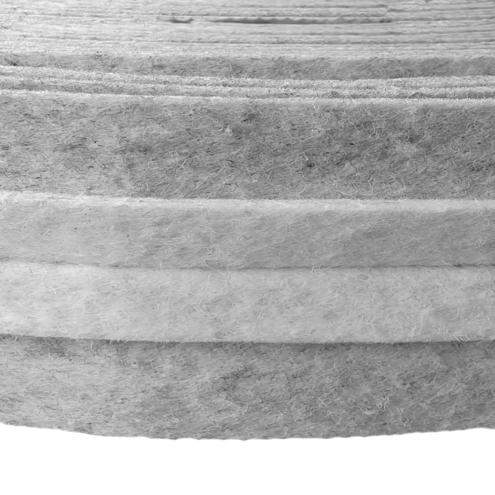 Federkernbourlets Filz, 12 cm hoch, mittig verstärkt, für Polsterkante/um Federkerne, Rolle 12,5 m