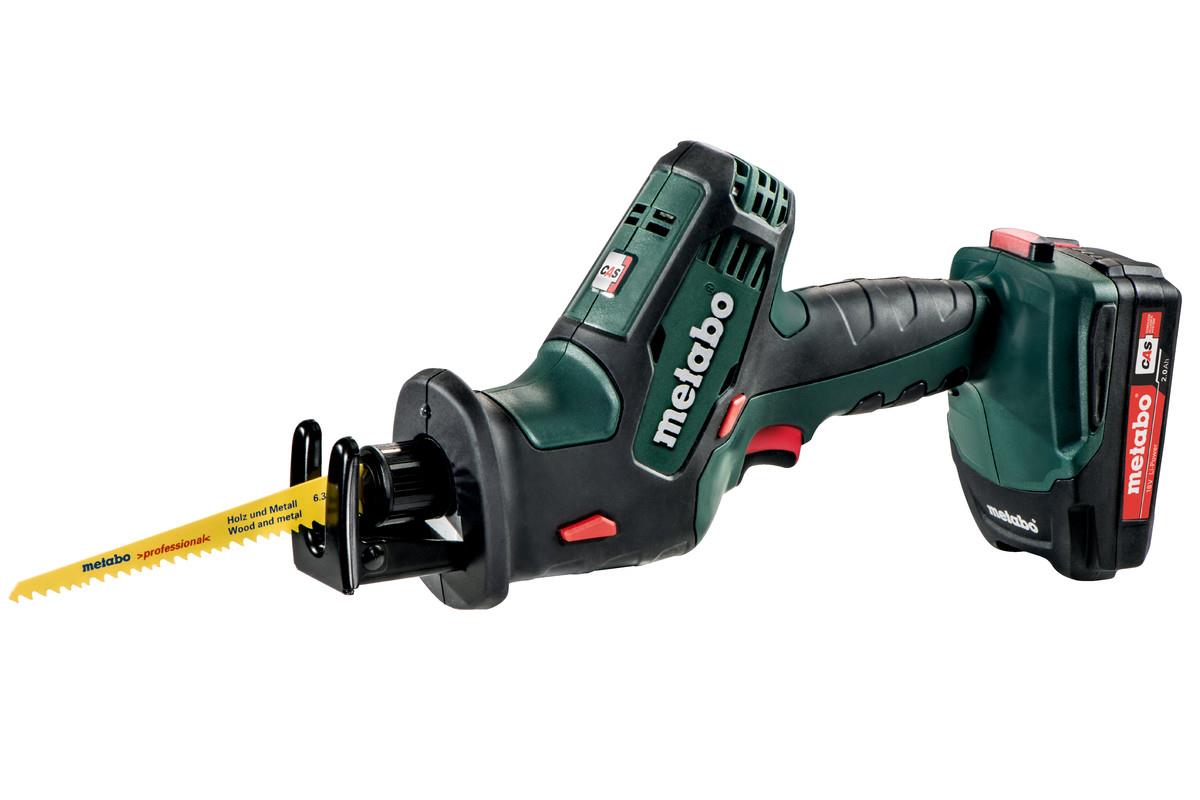 Metabo Akku-Säbelsäge 18 Volt mit 2 Akkus, Ladegerät und Box, SSE 18 LTX Compact