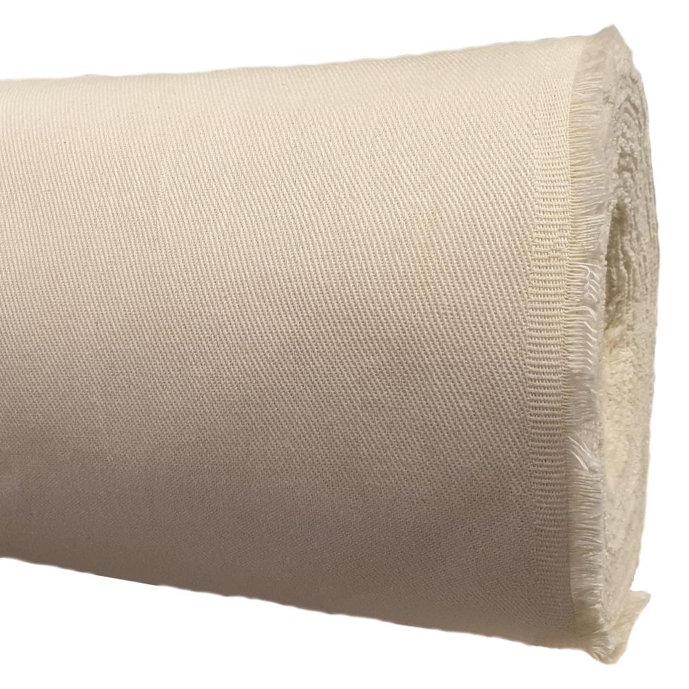 Baumwoll-Grobnessel, Köper leicht 180g rohweiß 180cm, VE 5 lfm, Rolle ca. 30m
