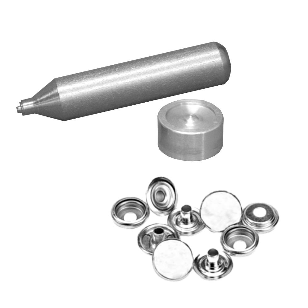Druckknopf-Set, Stanze Osborne 229 & 6 Knopfteile (K2708) Größe 20, (Kappe ca. 1,27 cm), 1 Set