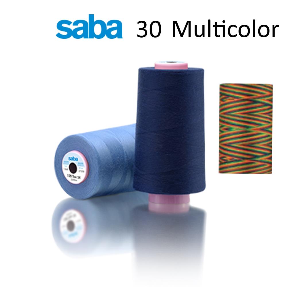 Saba 30 Multicolor, 300 m (Tex 105), VE 5 Rollen, UV 10 Rollen