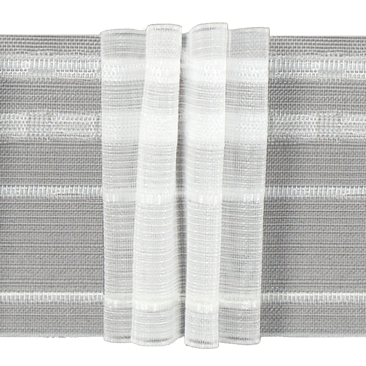 Faltenband 80 mm, 6190 weiß, 4 Falten, Zugabe 250%, VE 1 m, UV 100 m