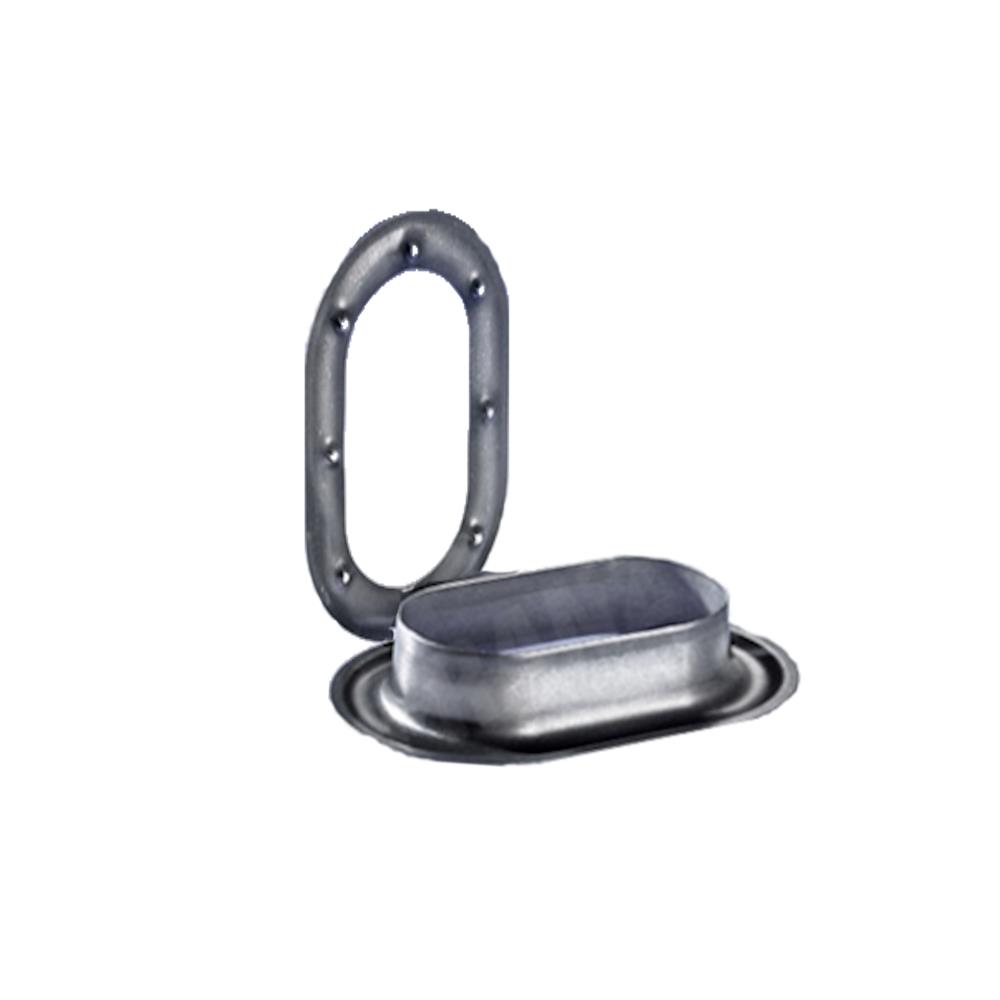 Ovalösen mit Scheibe, verzinkt, 27 x 7 mm, VE 500 Stück (01.0327.01)