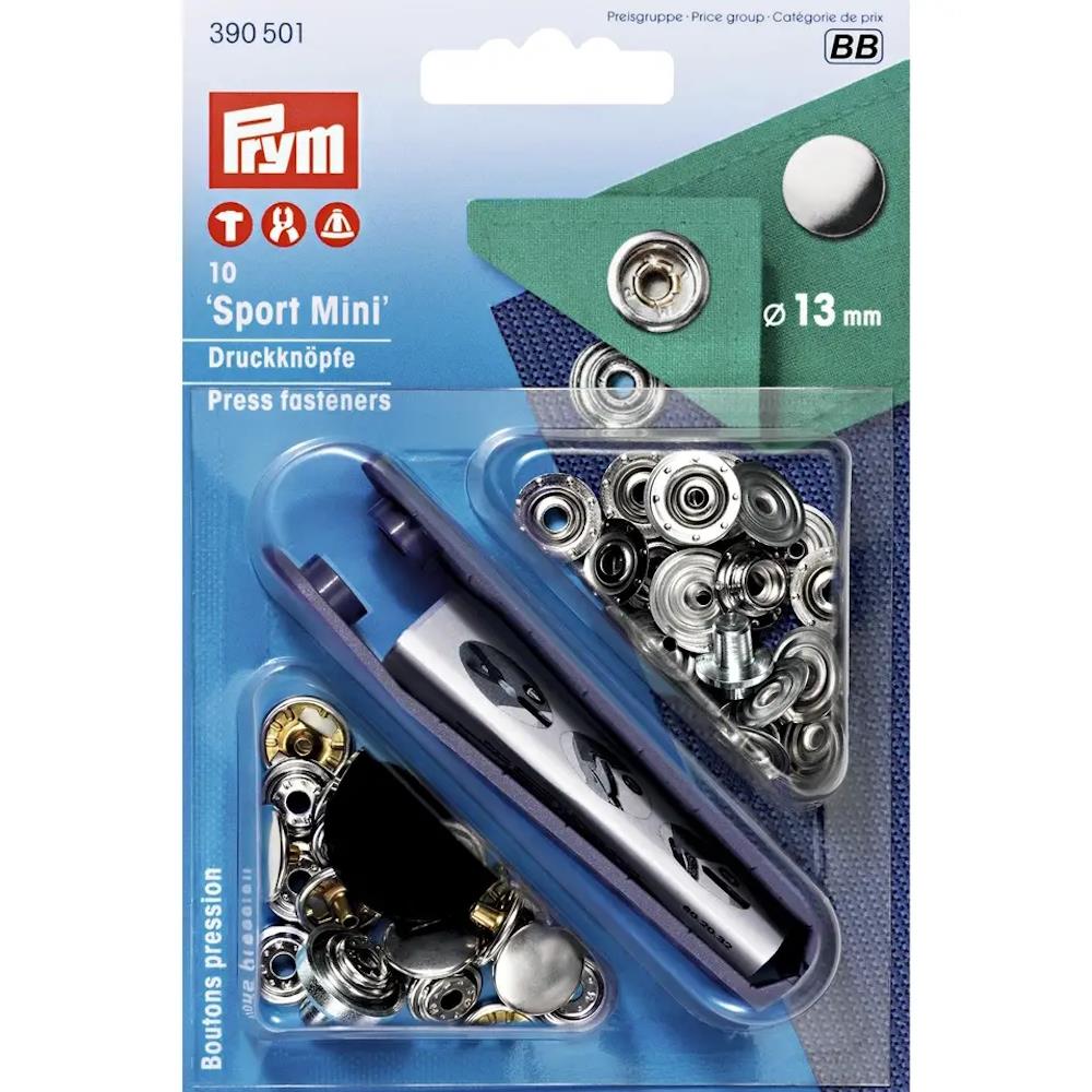 Druckknöpfe Sport & Camping Mini, 13 mm, vernickelt (390501), VE 10 Stück Druckknöpfe Sport & Camping Mini, 13 mm, vernickelt (390501), VE 10 Stück