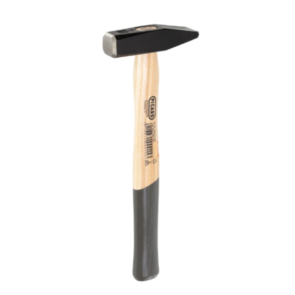PICARD Schlosserhammer, Nr. 1 ES, 600 g - schwerer, mit Eschestil, 33 cm Lang, schwarzer Stil