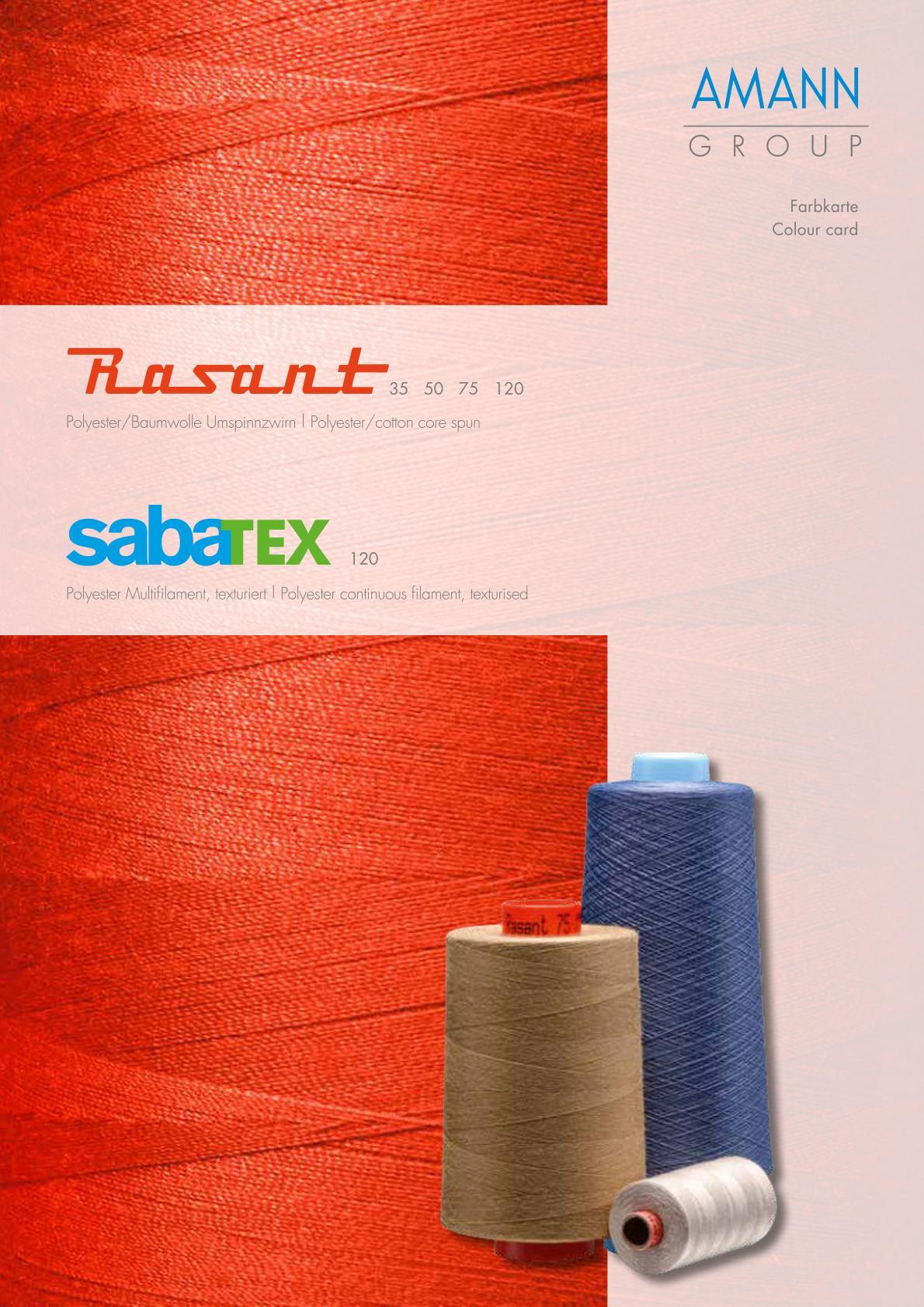 Amann Farbkarte, Garn Rasant & SabaTex 120 Amann Farbkarte, Garn Rasant & SabaTex 120
