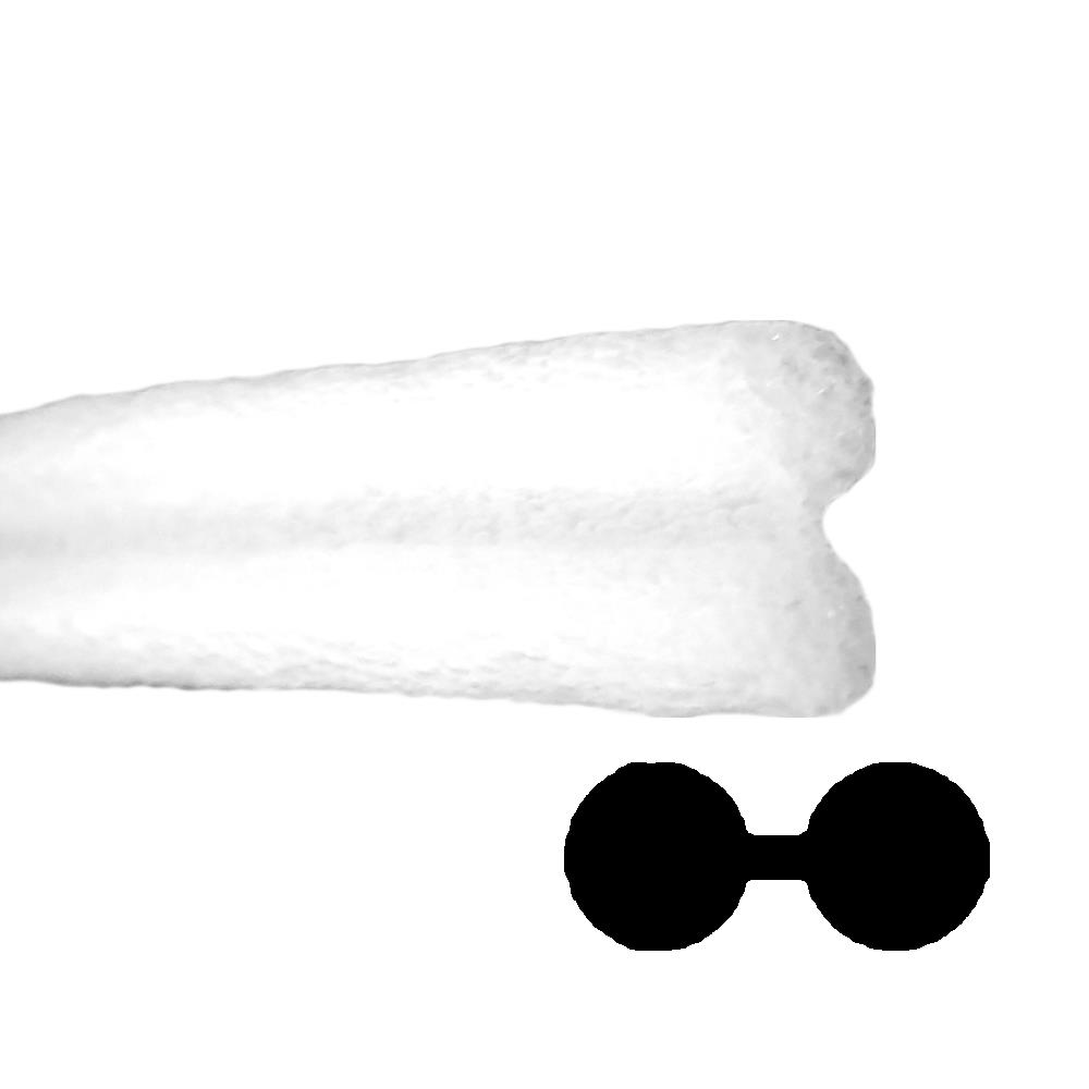 FoamFlex Blindnahtprofil ohne Fahne 5mm Doppelkeder, weiß, Rolle(n) 200 m (5040-050)