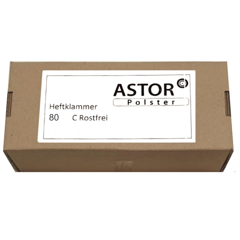 Astor Heftklammern 80/08 NR Niro, nichtrostend, Typ A, 380, VE 10 mill, UV 20 Pakete Astor Heftklammern 80/08 NR Niro, nichtrostend, Typ A, 380, VE 10 mill, UV 20 Pakete