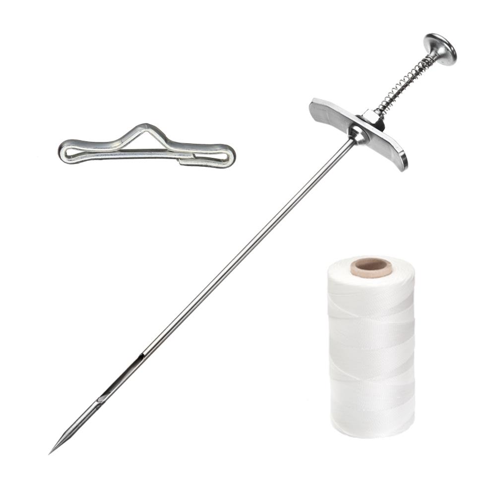 Starter-Kit, Astor AKP2 Abheftnadel, 1x Abheftfaden 700m & 200x Abheftklammern 22mm, Niro-Stahl