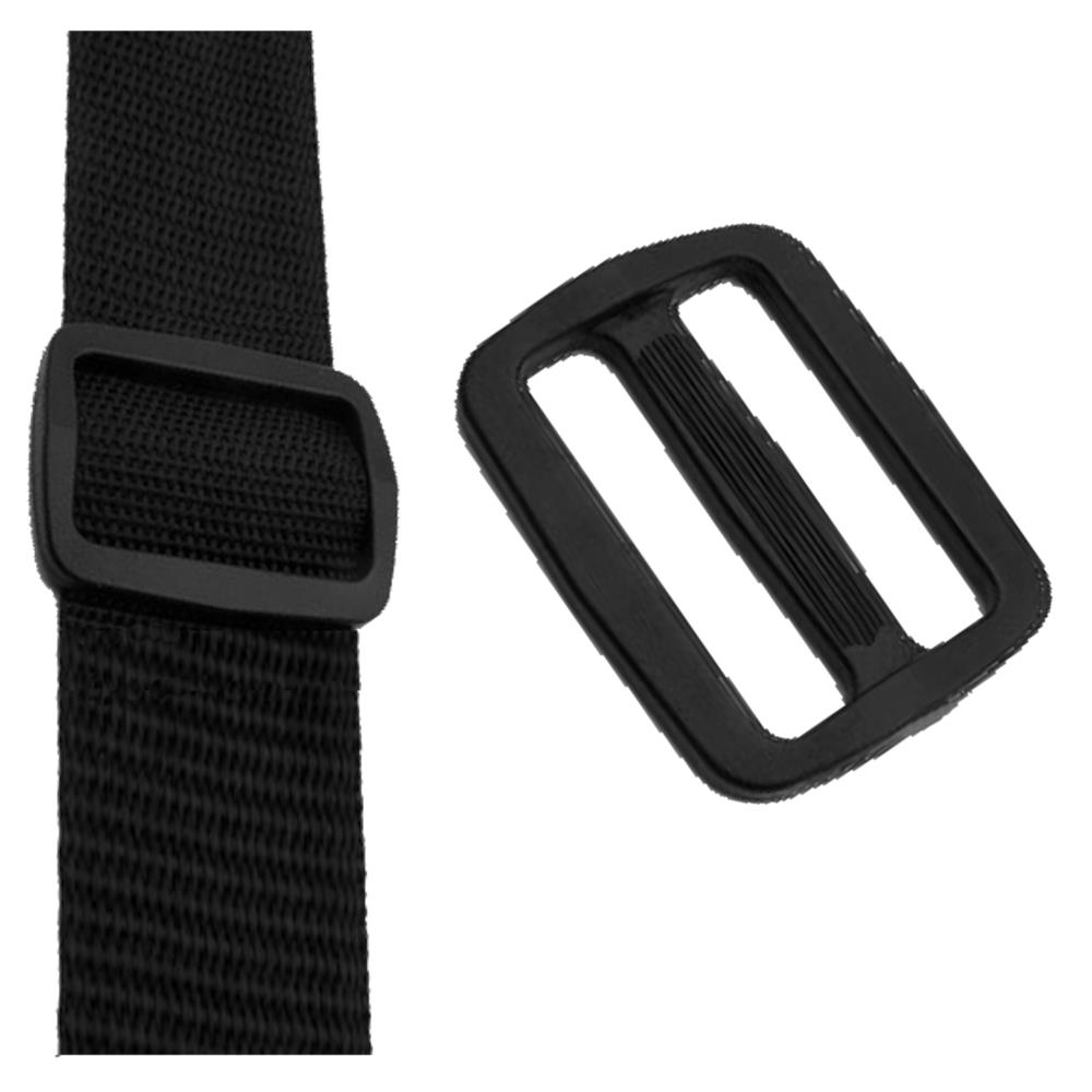 Leiterschnalle Kunststoff, 25 mm, schwarz, VE 1 Stück, Stegschnalle, für Polypropylengurte