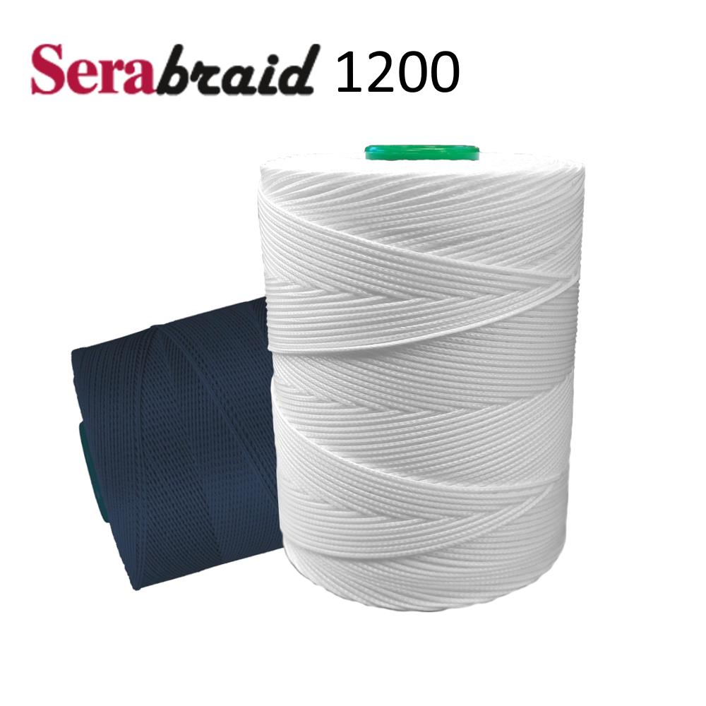 Serabraid 1200 T90 gewachst, 500m TEX 890, weiß (1000), VE 1 Rolle, UV 6, Handnäh-/Knopffaden