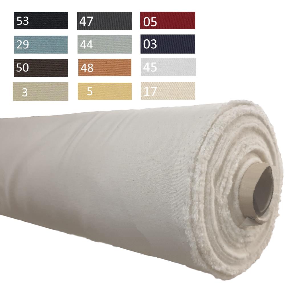 Baumwoll-Köper verschiedene Farben, 160 cm breit, VE 5 lfm, Rolle ca. 35m