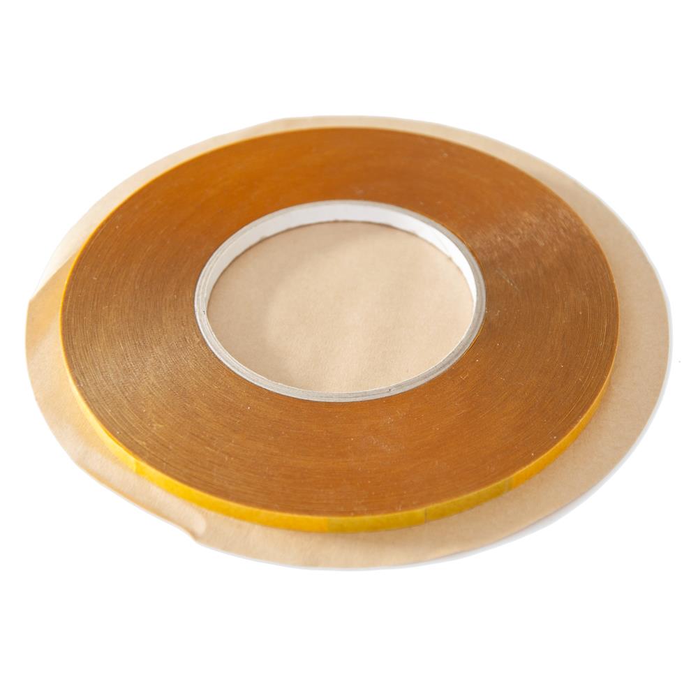 Doppelseitiges PET-Klebeband, 6 mm breit, beige, VE 1 Rolle(n), Rolle 50 m